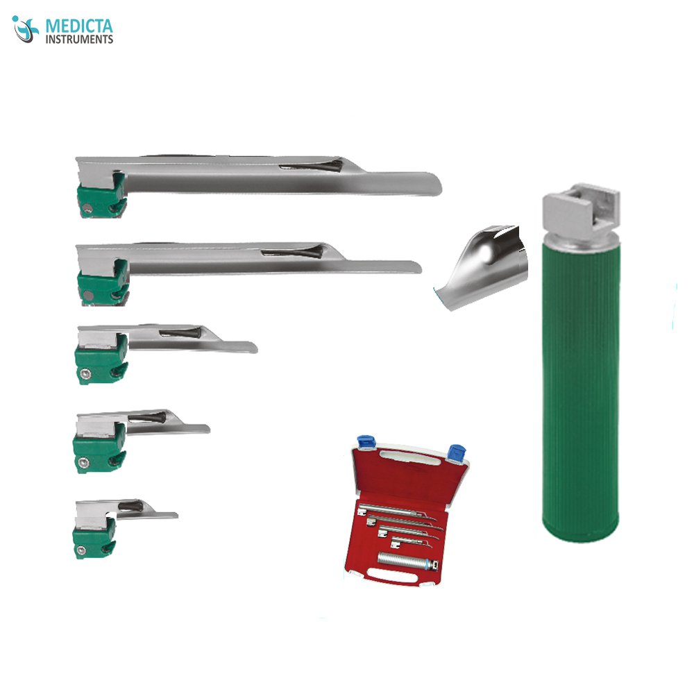 Miller laryngoscope Set Fiber Optic Single Use Medicta Instruments